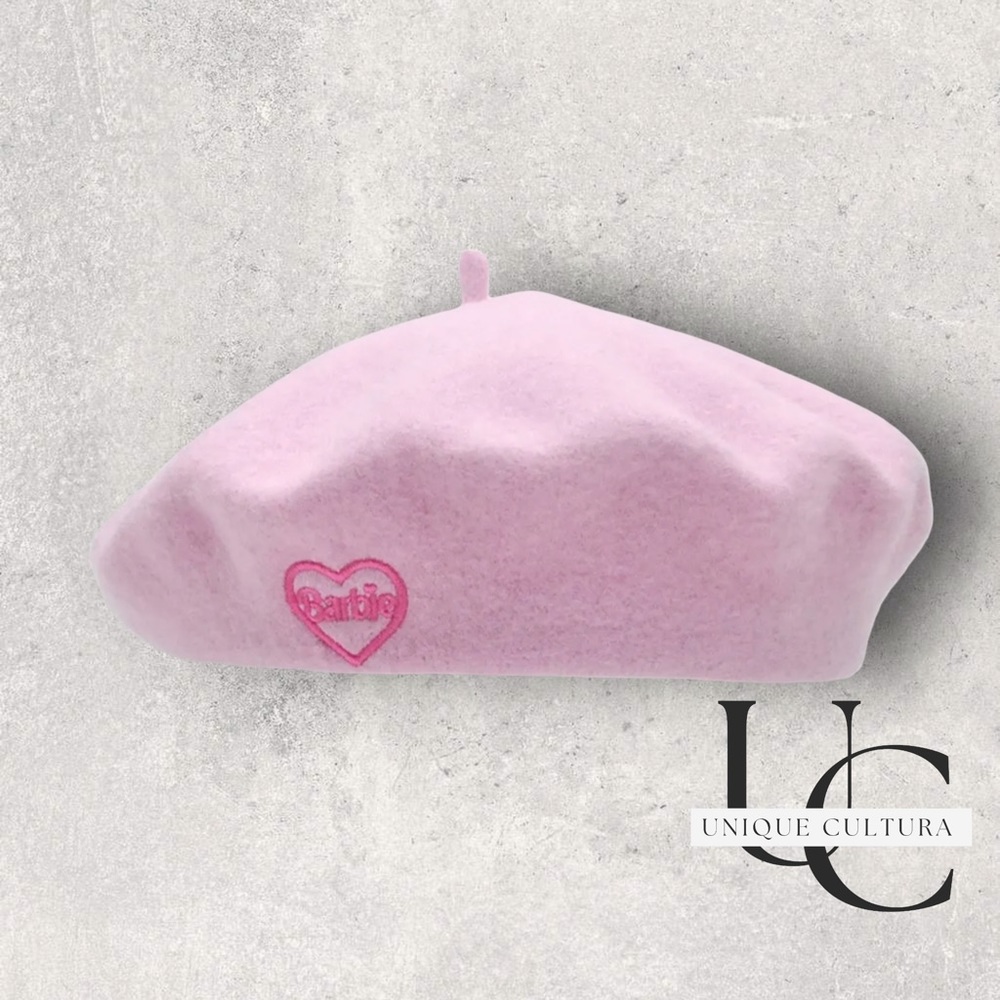 Barbie Embroidered Beret Hat